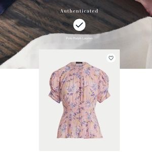 New Polo Ralph Lauren Lav Print Pink Floral Top Size 6